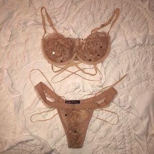 RARE NWOT FOR LOVE & LEMONS TWILIGHT BRA THONG SET
